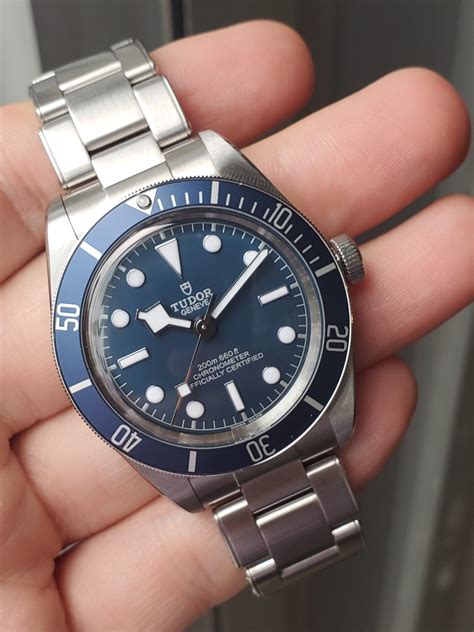 tudor black bay blue dial.